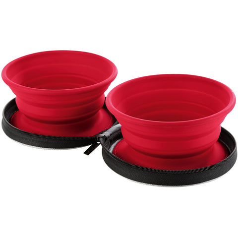 Silicone travel bowl with bag