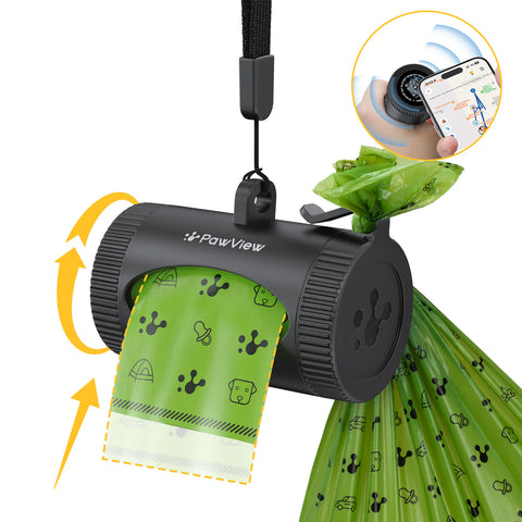 PawView Smart Poop Bag Dispenser with 15 Bags