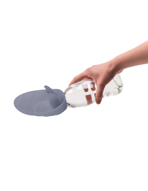 Leaf Blue-grey water dispenser with anti-drip valve