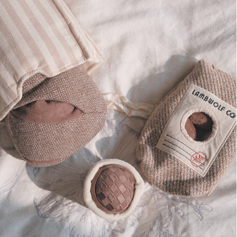 Coffee Beans // ENRICHMENT DOG TOY // Squeaky + Snuffle