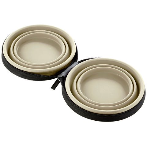 Silicone travel bowl with bag