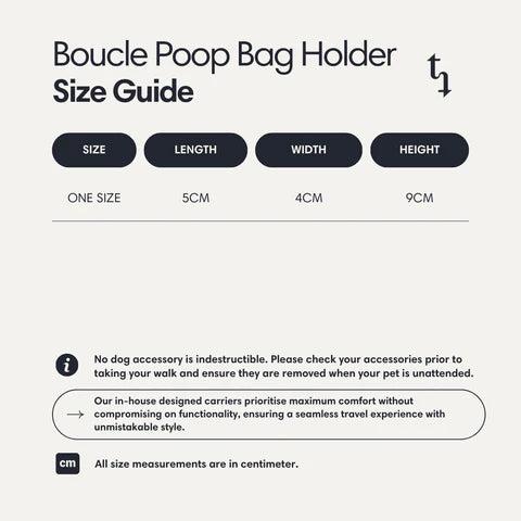 Bouclé Dog Poop Bag Holder