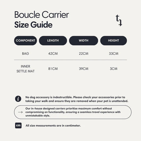 Bouclé Dog Carrier Bag