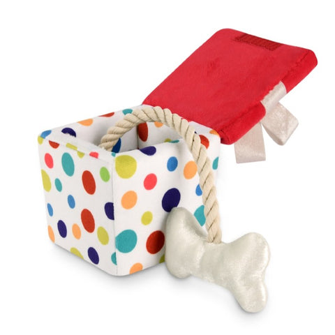 Party Time Pawfect Present Plush Dog Toy