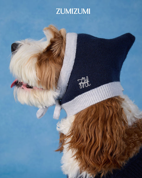 Pet Balaclava - Navy/Grey