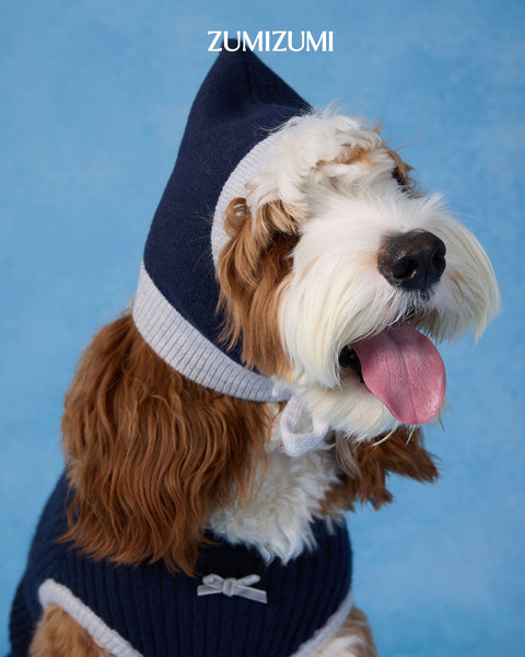 Pet Balaclava - Navy/Grey