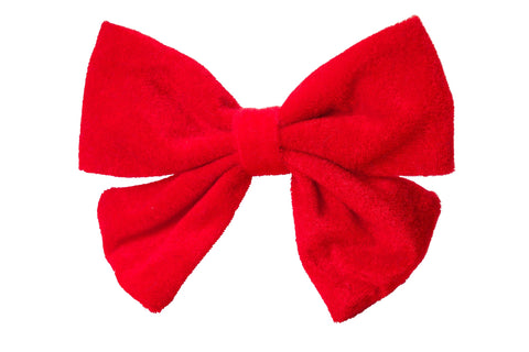 Big Red Velvet Bow Tie