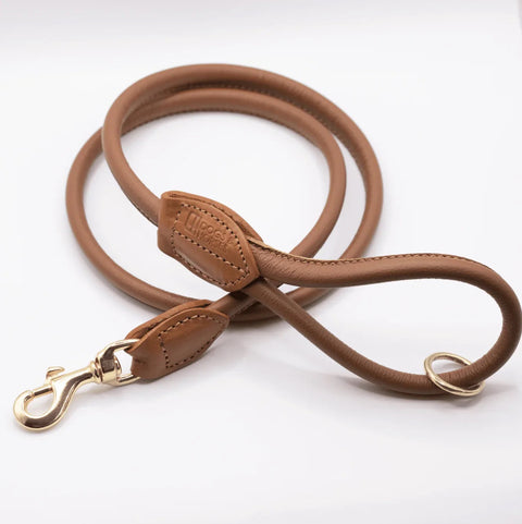 D&H Rolled Soft Leather Dog Lead