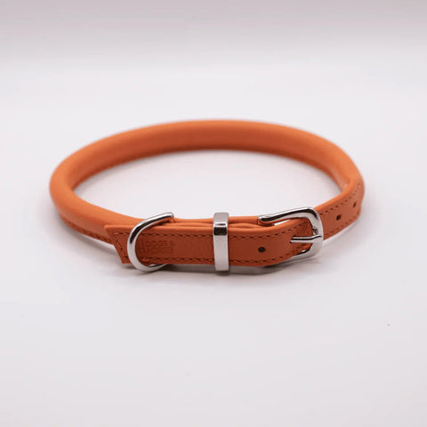 D&H Rolled Soft Leather Dog Collar