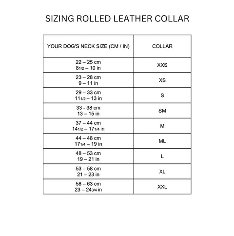 D&H Rolled Soft Leather Dog Collar