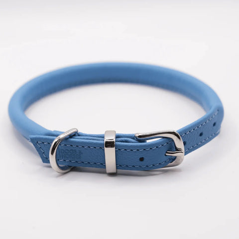 D&H Rolled Soft Leather Dog Collar