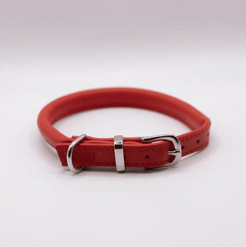D&H Rolled Soft Leather Dog Collar