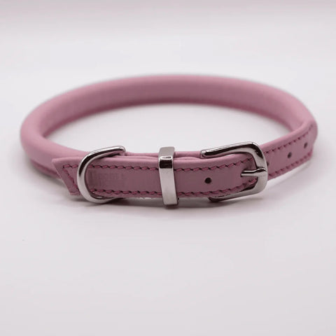 D&H Rolled Soft Leather Dog Collar