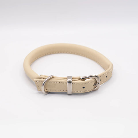 D&H Rolled Soft Leather Dog Collar