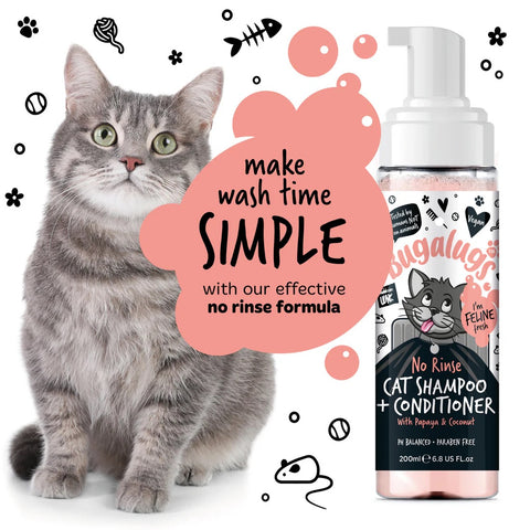 Bugalugs 2in1 Papaya&Coconut Cat NoRinse Shampoo