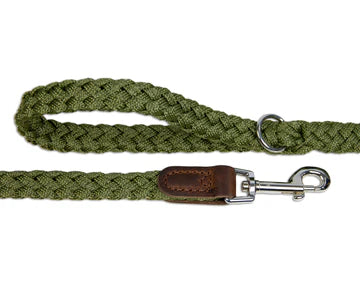 Braided Nylon Leather Lead