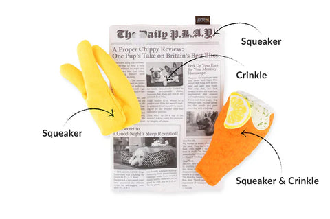 Fish n Chips - Chippy Chews Plush Dog Toy